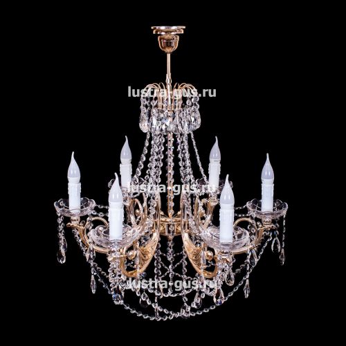 Люстра Свеча Лайт №1 (рожки - пластик) в Новокузнецке Гусь Хрустальный