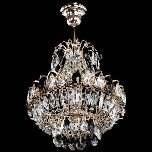 Люстра Ника 1 лампа черная в Новокузнецке Гусь Хрустальный