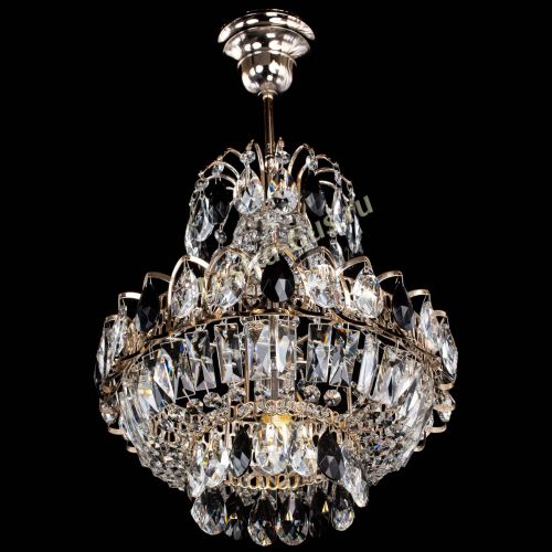 Люстра Ника 1 лампа черная в Новокузнецке Гусь Хрустальный