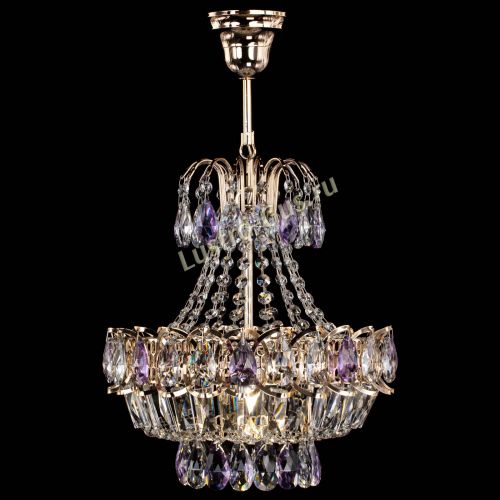 Люстра Ника 1 лампа фиолетовая в Новокузнецке Гусь Хрустальный