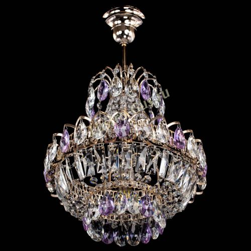 Люстра Ника 1 лампа фиолетовая в Новокузнецке Гусь Хрустальный