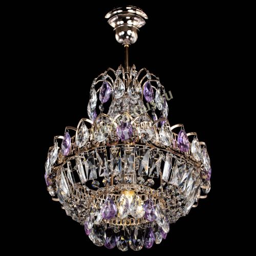 Люстра Ника 1 лампа фиолетовая в Новокузнецке Гусь Хрустальный