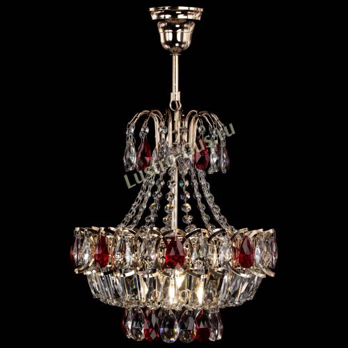 Люстра Ника 1 лампа красная в Новокузнецке Гусь Хрустальный