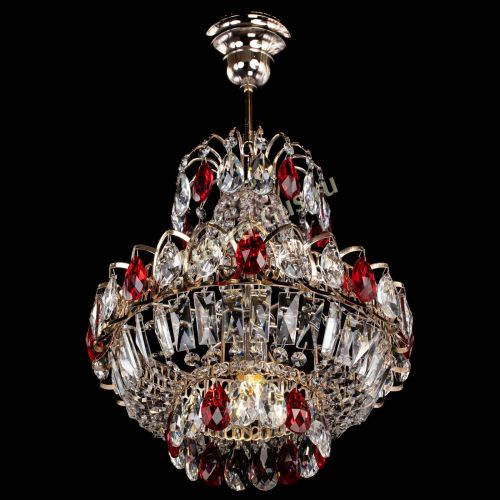 Люстра Ника 1 лампа красная в Новокузнецке Гусь Хрустальный