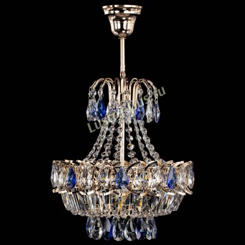 Люстра Ника 1 лампа синяя в Новокузнецке Гусь Хрустальный