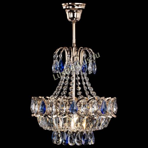 Люстра Ника 1 лампа синяя в Новокузнецке Гусь Хрустальный