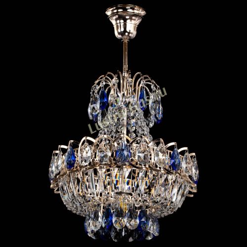 Люстра Ника 1 лампа синяя в Новокузнецке Гусь Хрустальный