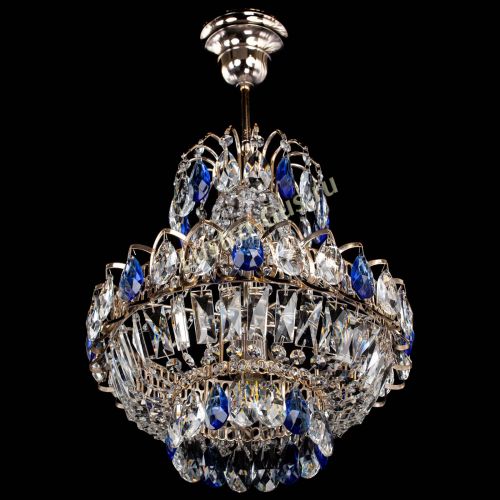 Люстра Ника 1 лампа синяя в Новокузнецке Гусь Хрустальный