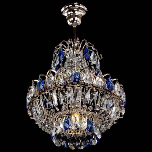 Люстра Ника 1 лампа синяя в Новокузнецке Гусь Хрустальный