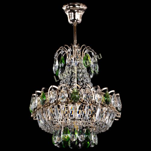 Люстра Ника 1 лампа зеленая в Новокузнецке Гусь Хрустальный