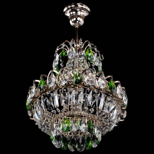 Люстра Ника 1 лампа зеленая в Новокузнецке Гусь Хрустальный