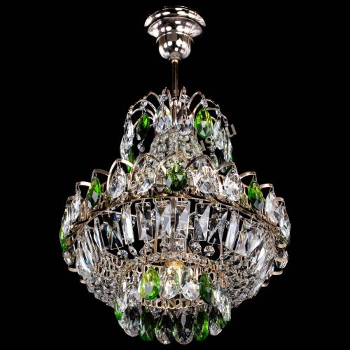 Люстра Ника 1 лампа зеленая в Новокузнецке Гусь Хрустальный