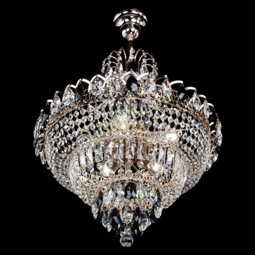 Люстра Ника подвесная Черная в Новокузнецке Гусь Хрустальный