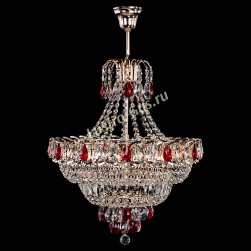 Люстра Ника подвесная Красная в Новокузнецке Гусь Хрустальный