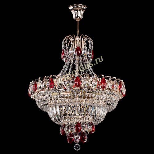 Люстра Ника подвесная Красная в Новокузнецке Гусь Хрустальный