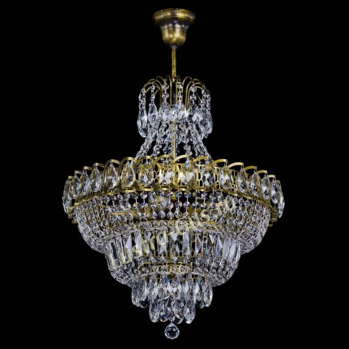 Люстра Ника №5 подвесная под бронзу в Новокузнецке Гусь Хрустальный