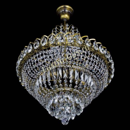 Люстра Ника №5 подвесная под бронзу в Новокузнецке Гусь Хрустальный