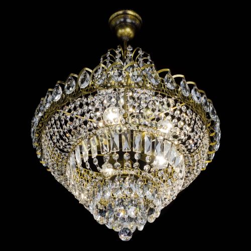 Люстра Ника №5 подвесная под бронзу в Новокузнецке Гусь Хрустальный