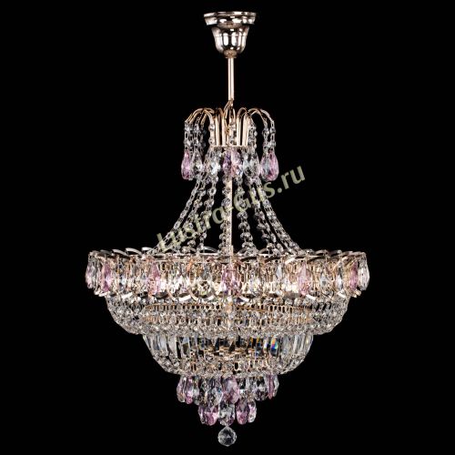 Люстра Ника подвесная Розовая в Новокузнецке Гусь Хрустальный