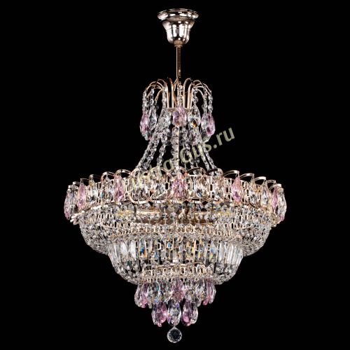 Люстра Ника подвесная Розовая в Новокузнецке Гусь Хрустальный