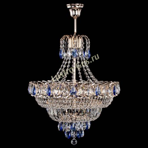 Люстра Ника подвесная Синяя в Новокузнецке Гусь Хрустальный