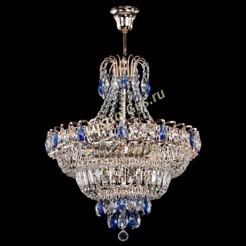 Люстра Ника подвесная Синяя в Новокузнецке Гусь Хрустальный