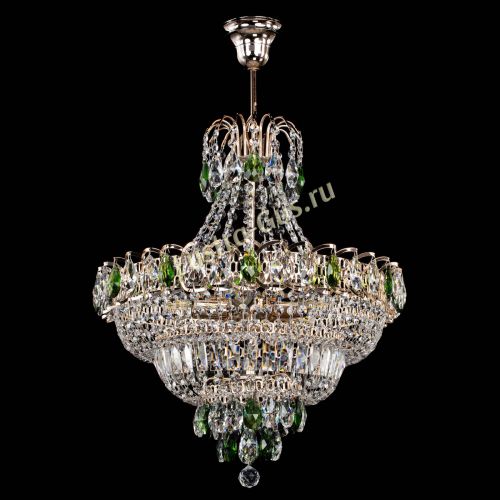 Люстра Ника подвесная Зеленая в Новокузнецке Гусь Хрустальный