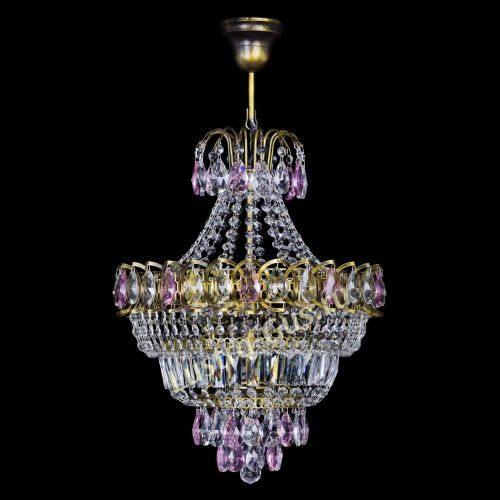 Люстра Ника подвесная Розовая под бронзу в Новокузнецке Люстра Ника подвесная Розовая под бронзу в Новокузнецке