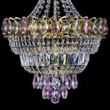 Люстра Ника Розовая под бронзу, диаметр - 400 мм, Люстры Гусь Хрустальный Люстра Ника Розовая под бронзу, диаметр - 400 мм, Люстры Гусь Хрустальный