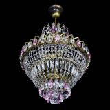 Люстра Ника Розовая под бронзу, диаметр - 400 мм, Люстры Гусь Хрустальный Люстра Ника Розовая под бронзу, диаметр - 400 мм, Люстры Гусь Хрустальный