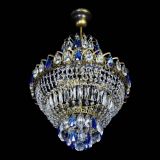 Люстра Ника Синяя под бронзу, диаметр - 400 мм, Люстры Гусь Хрустальный Люстра Ника Синяя под бронзу, диаметр - 400 мм, Люстры Гусь Хрустальный