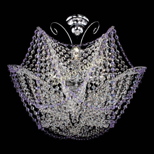 Люстра Орхидея №3 фиолетовая в Новокузнецке Гусь Хрустальный