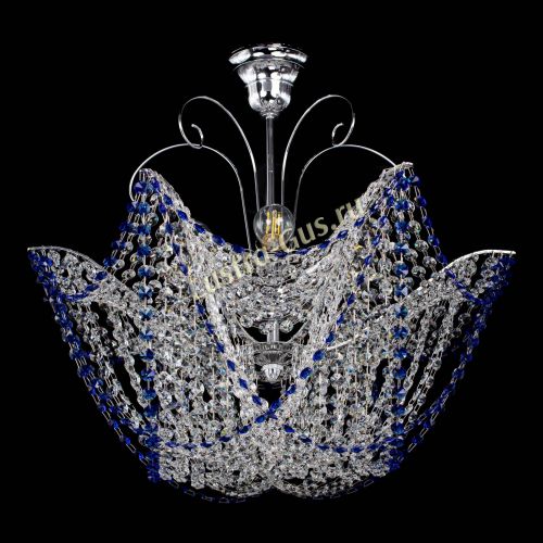 Люстра Орхидея №3 синяя в Новокузнецке Гусь Хрустальный