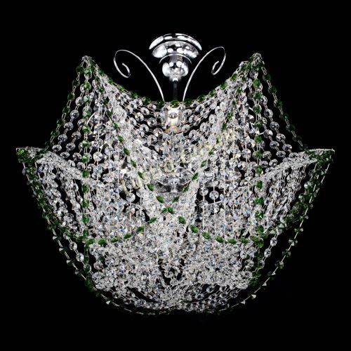 Люстра Орхидея №3 зеленая в Новокузнецке Гусь Хрустальный