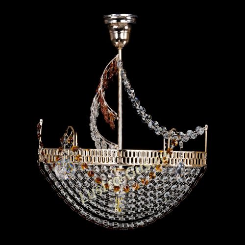 Люстра Парусник №1 чайный в Новокузнецке Гусь Хрустальный