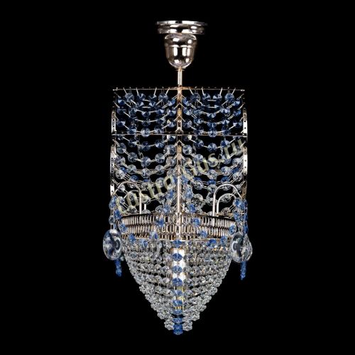 Люстра Парусник №1 синий в Новокузнецке Гусь Хрустальный