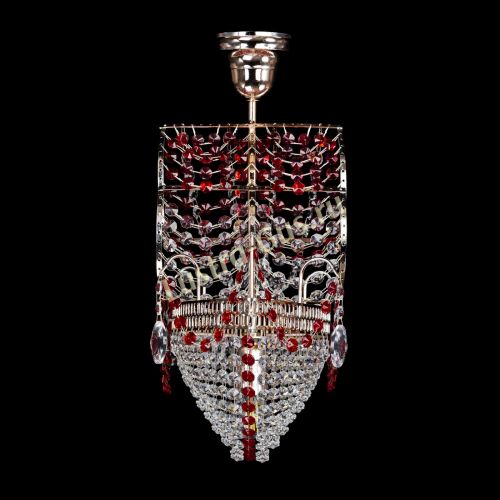 Люстра Парусник №1 красный в Новокузнецке Гусь Хрустальный