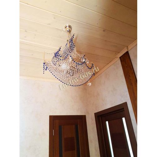 Люстра Парусник №1 синий в Новокузнецке Гусь Хрустальный