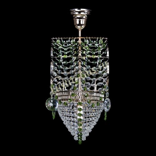 Люстра Парусник №1 зеленый в Новокузнецке Гусь Хрустальный