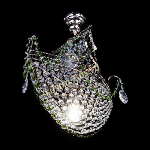 Люстра Парусник №1 зеленый в Новокузнецке Гусь Хрустальный