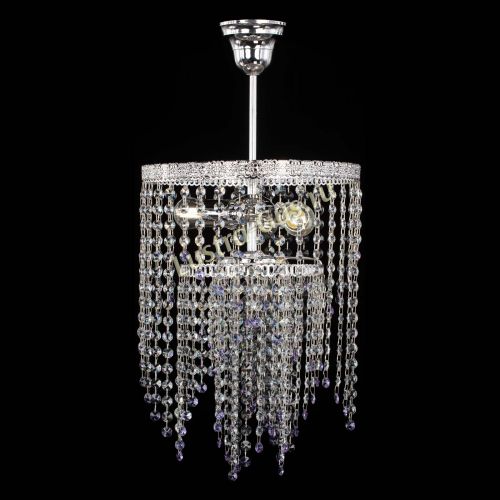 Люстра Токката Капель №3 фиолетовая в Новокузнецке Гусь Хрустальный