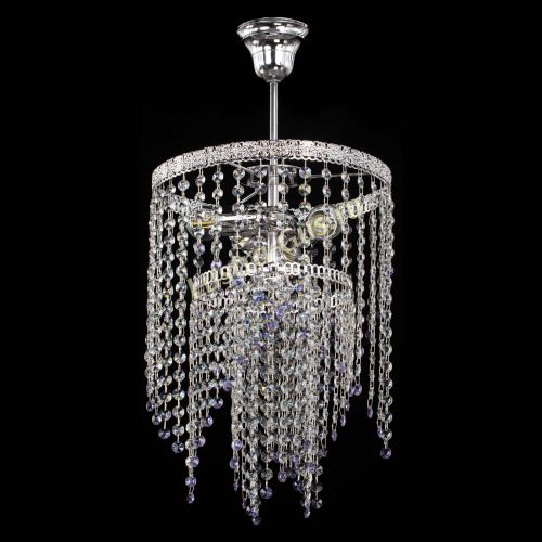 Люстра Токката Капель №3 фиолетовая в Новокузнецке Гусь Хрустальный