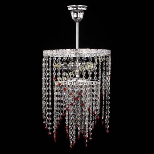 Люстра Токката Капель №3 красная в Новокузнецке Гусь Хрустальный