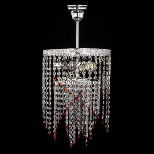 Люстра Токката Капель №3 красная в Новокузнецке Гусь Хрустальный