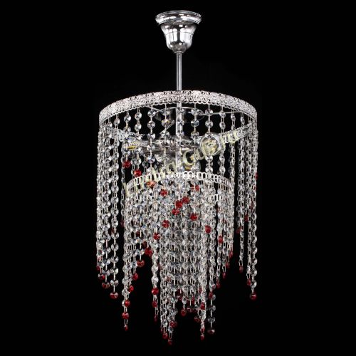 Люстра Токката Капель №3 красная в Новокузнецке Гусь Хрустальный