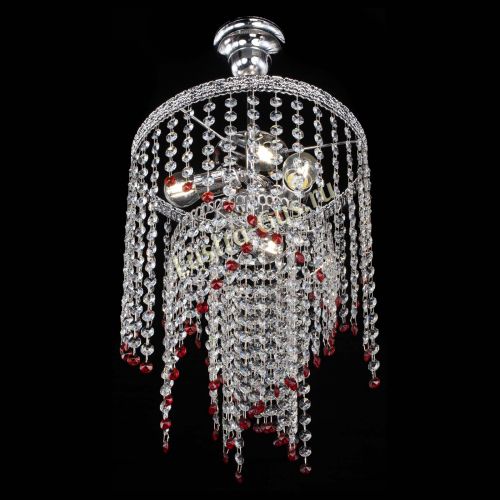 Люстра Токката Капель №3 красная в Новокузнецке Гусь Хрустальный