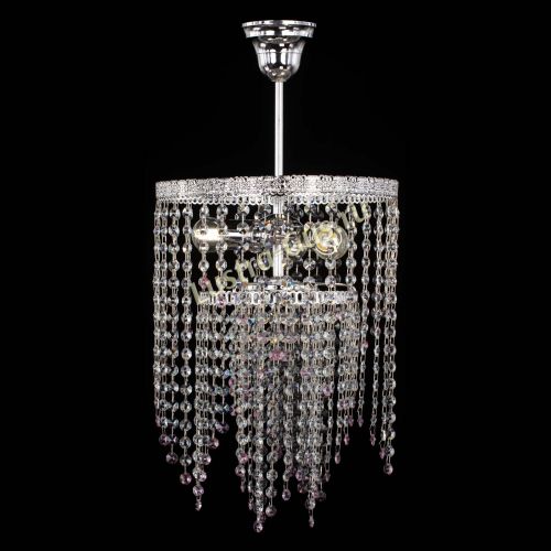 Люстра Токката Капель №3 розовая в Новокузнецке Гусь Хрустальный