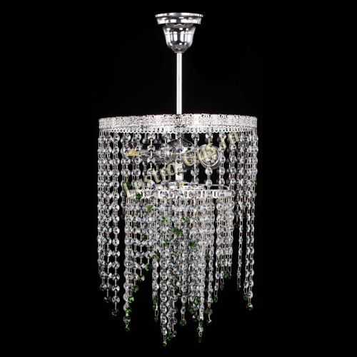 Люстра Токката Капель №3 зеленая в Новокузнецке Гусь Хрустальный