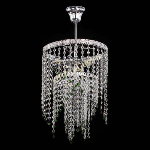Люстра Токката Капель №3 зеленая в Новокузнецке Гусь Хрустальный