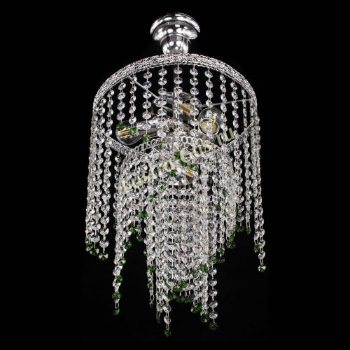 Люстра Токката Капель №3 зеленая в Новокузнецке Гусь Хрустальный